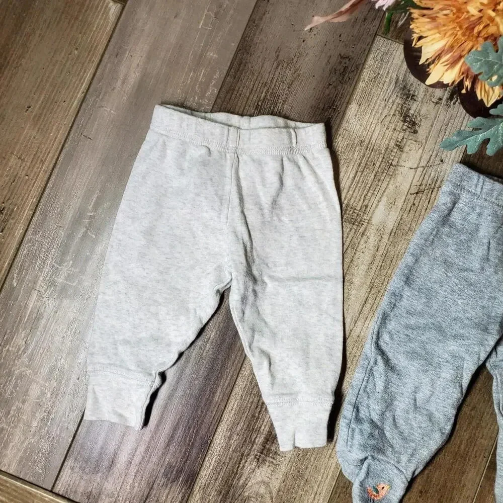 Carter's and Chick Pea Unisex Baby Pants Bundle Size 3-6 Months